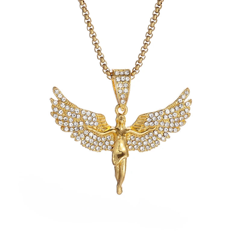 Guardian Angel Wing Pendant Necklaces