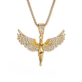 Guardian Angel Wing Pendant Necklaces