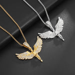 Guardian Angel Wing Pendant Necklaces