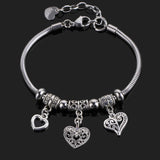 Silver Angel Wing Love Bracelet