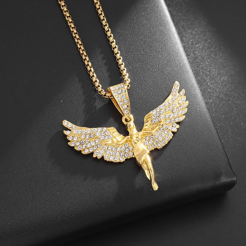 Guardian Angel Wing Pendant Necklaces