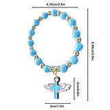 My Guardian Angel Wing Cross Beaded Bracelet