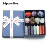 14 PCs Quartz Crystal Polished Gemstones Gift Box