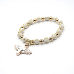 My Guardian Angel Wing Cross Beaded Bracelet