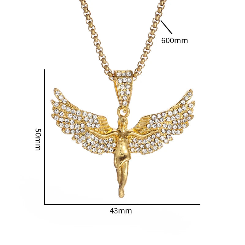 Guardian Angel Wing Pendant Necklaces