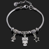 Silver Angel Wing Love Bracelet