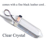 Opal quartz crystal pendant
