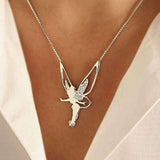 Butterfly Flower Fairy Elf Angel Wings Necklace