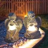 Angel Winged Sculpture Solar Light Garden Lamp